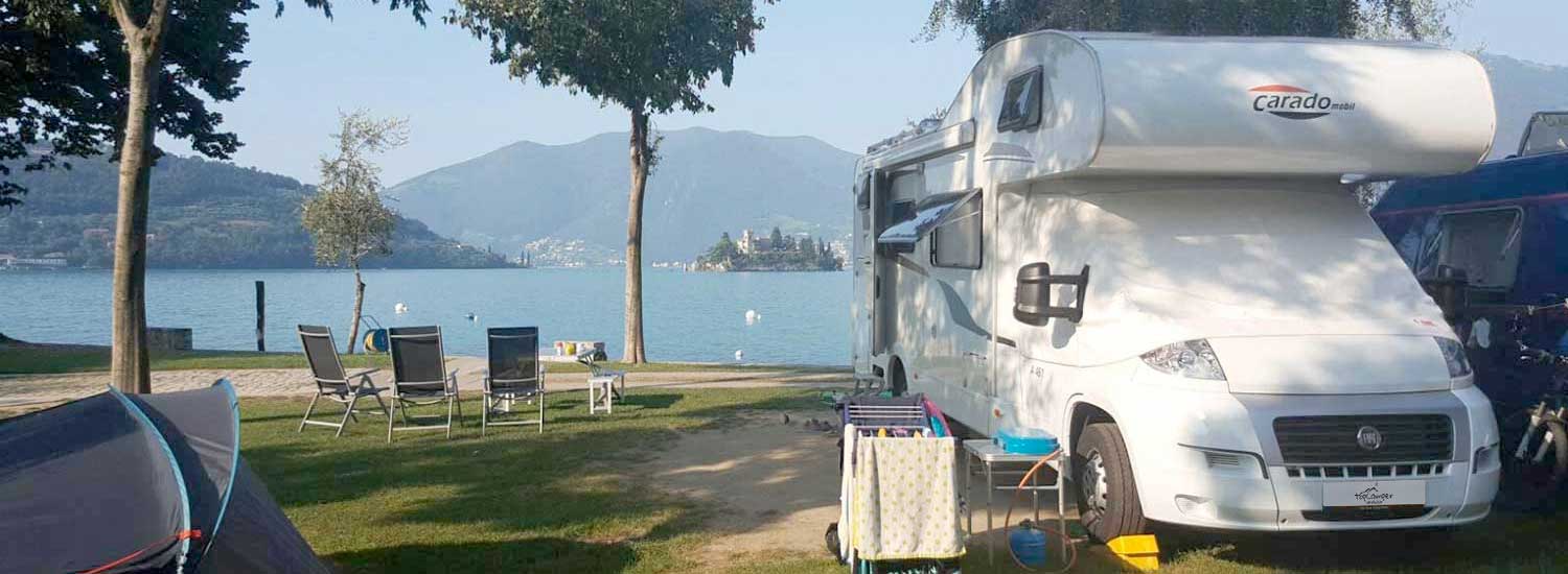 camper aan Lago d'Iseo